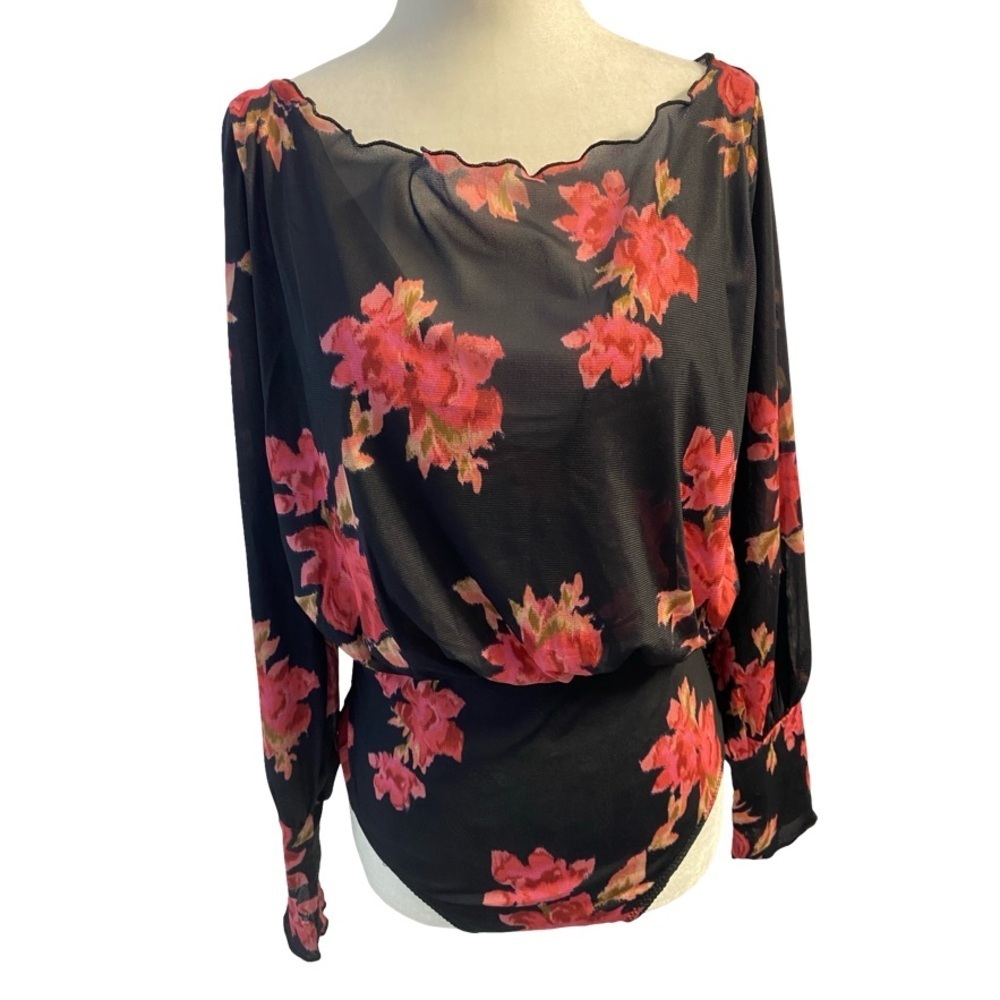 Free People x Intimately Undercover Printed Bodysuit Size M NWOT Floral - Picture 6 of 17